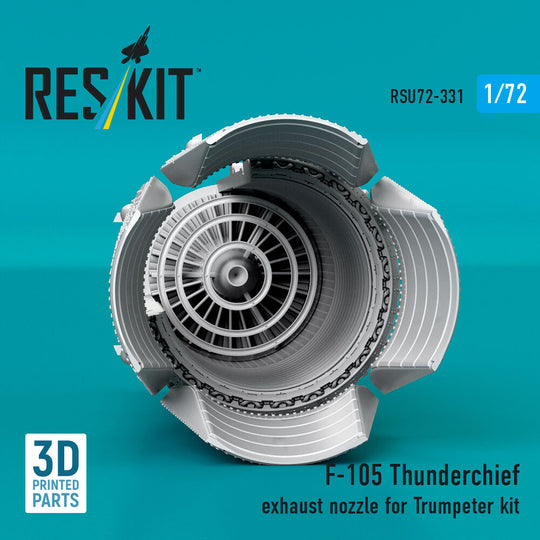 F-105 Thunderchief exhaust nozzle for Trumpeter kit (3D Printed)