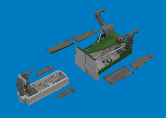 Jaguar wheel bays & undercarriage legs PRINT for Airfix