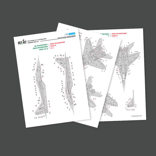 MiG-29 Fulcrum 9-12, 9-13, UB, Ukrainian Air Forces (Stencils Decals)
