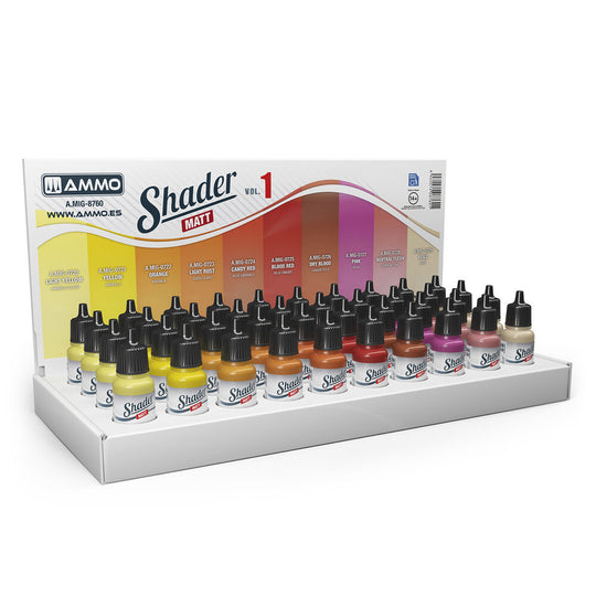 Shader Matt Vol.1 Display (10 kind of 17 ml Shaders Matt x 4 pcs. each)