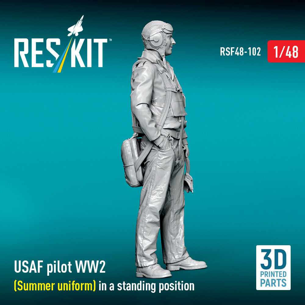 USAF pilot WW2 (Summer uniform) in a standing position (3D Printed)