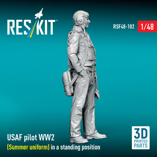 USAF pilot WW2 (Summer uniform) in a standing position (3D Printed)