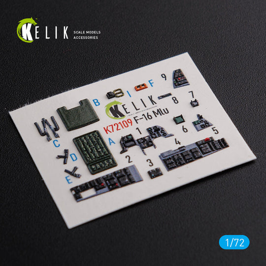 F-16 MLU interior 3D decals for Revell kit