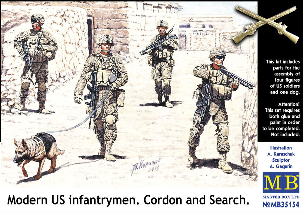 Modern U.S.infantrymen. Cordon and Searc