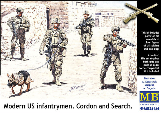 Modern U.S.infantrymen. Cordon and Searc