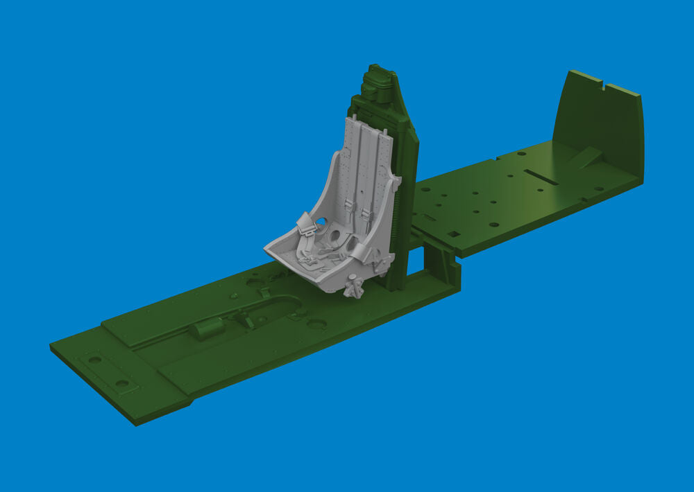 P-51B/C seat w/ integral belts Type 1 PRINT