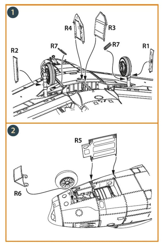 F-86A undercarriage covers for CP kits