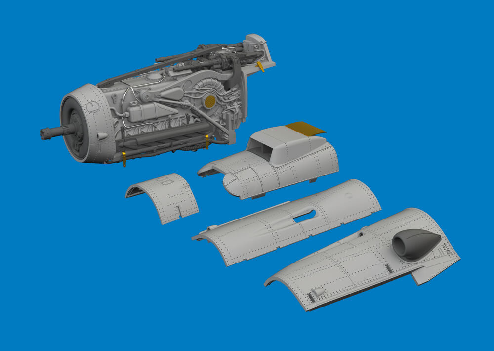 Bf 109K-4 engine PRINT 1/72 for Eduard