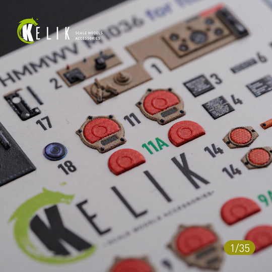 “HUMVEE” HMMWV M1036 with TOW Desert version Interior 3D Decal for Italeri kit