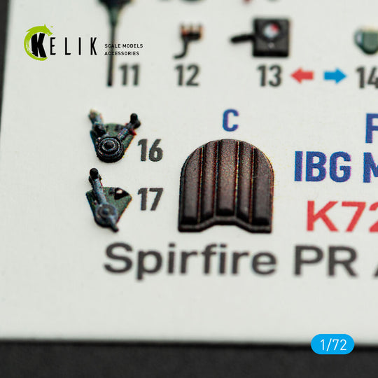 Spitfire PR A/B/E Types - interior 3D decals for IBG Models kit
