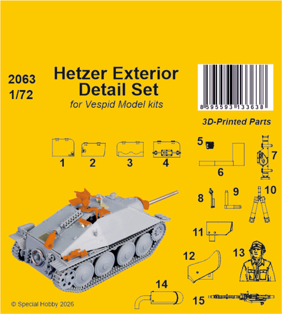 Hetzer Exterior Detail Set for Vespid Model