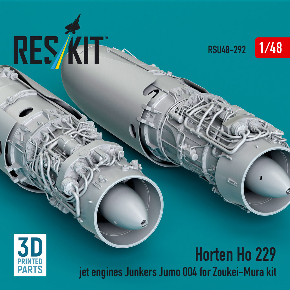 Horten Ho 229 jet engines Junkers Jumo 004 (3D Printed) for Zoukei-Mura