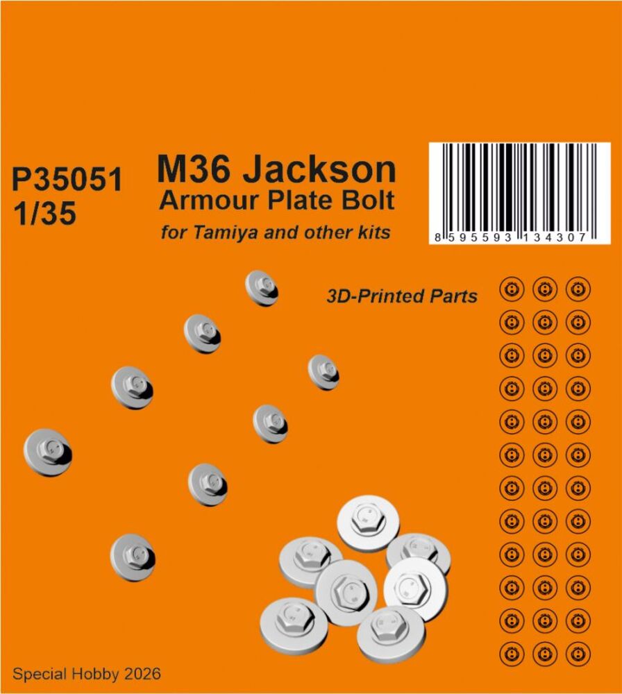 M36 Jackson Armour Plate Bolts for Tamiya