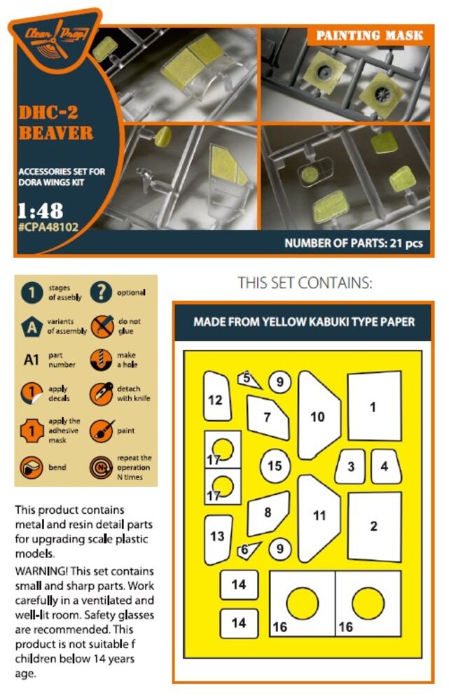 DHC-2 Beaver painting mask for Dora Wings kit