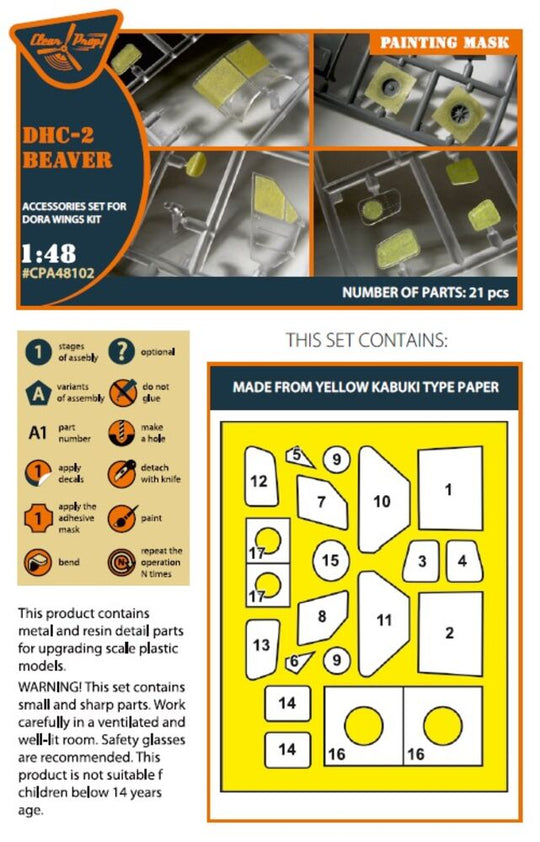 DHC-2 Beaver painting mask for Dora Wings kit