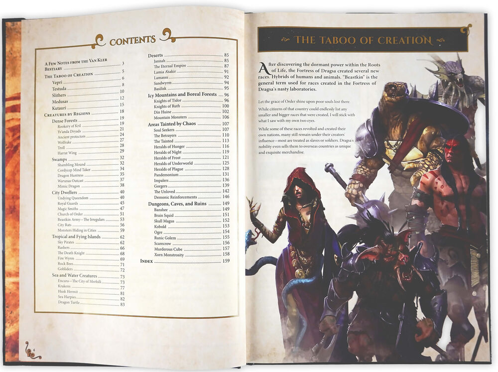 Dungeons & Lasers THE WORLD OF DEUSLAIR: BESTIARY BOOK (hardcover)