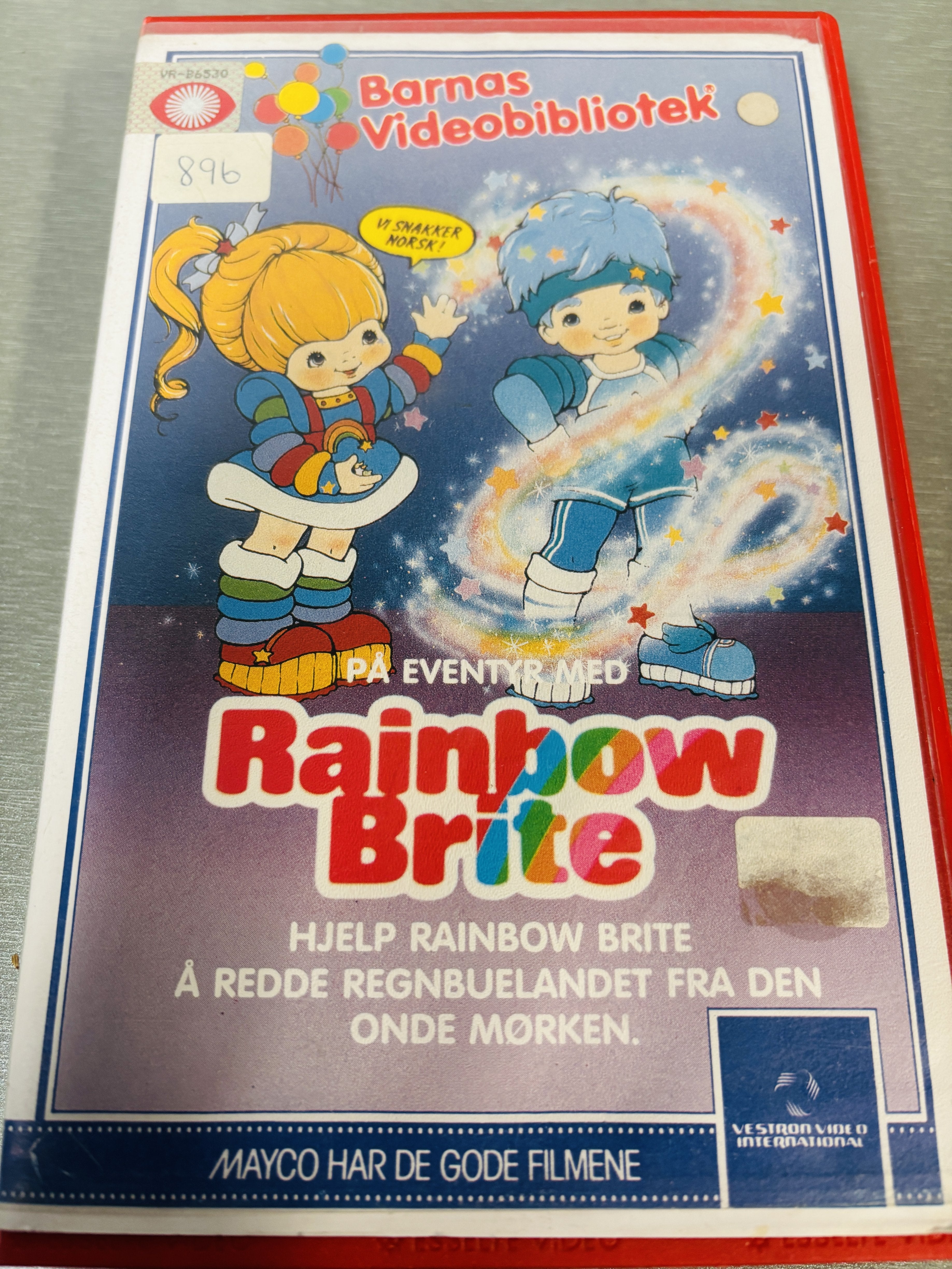 Rainbow Brite: Hjelp Rainbow Brite å redde Regnbuelandet fra den onde Mørken (1984). VHS Big Box.