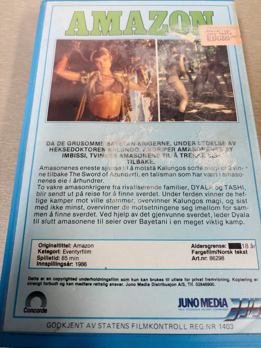 Amazon (1986). VHS Big Box.