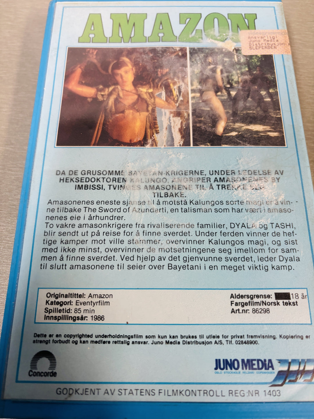 Amazon (1986). VHS Big Box.