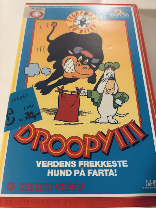 Droopy III: Verdens frekkeste hund på farta! (1987). VHS Big Box.