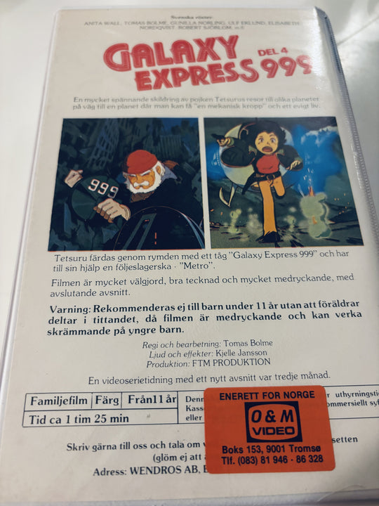 Galaxy Express 999 – Del 4 (1979). VHS Big Box.