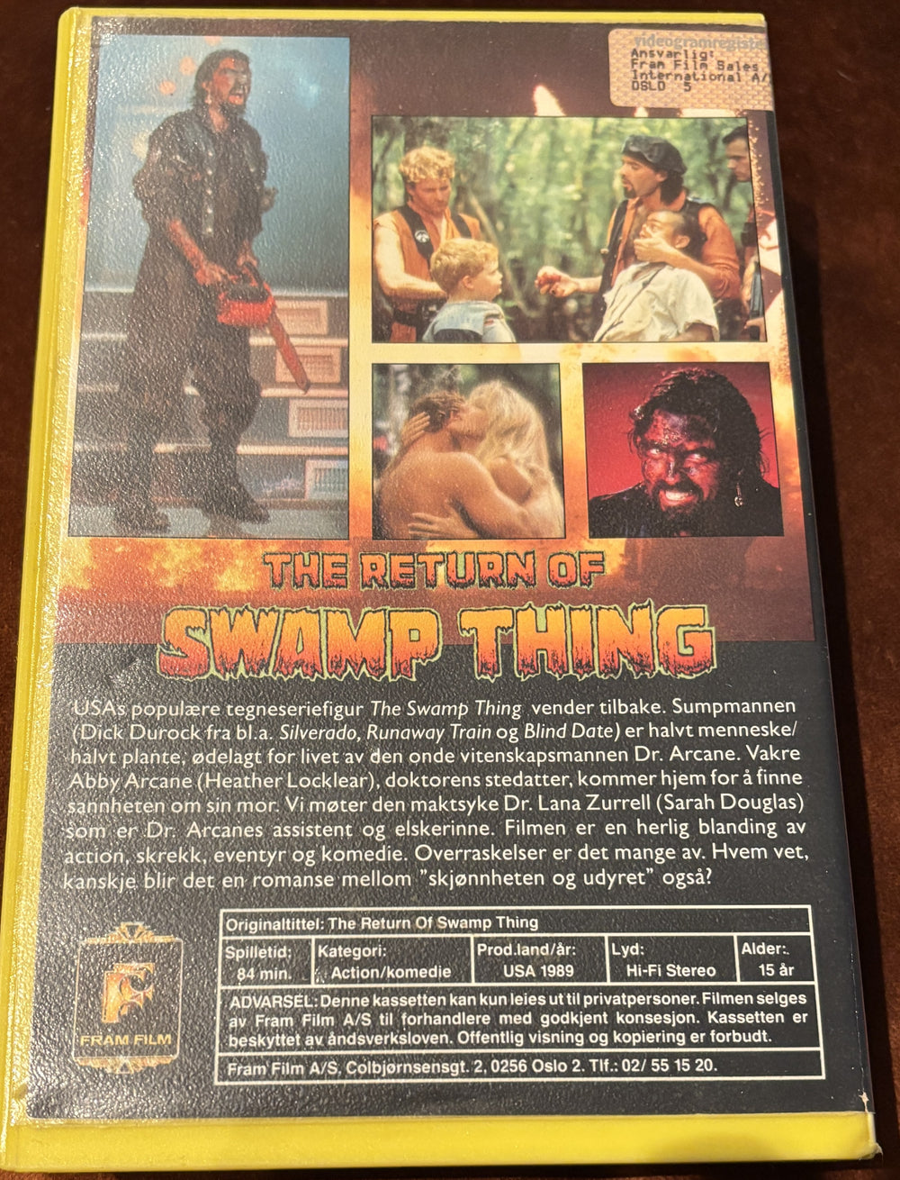The Return of Swamp Thing (1989). VHS Big Box.