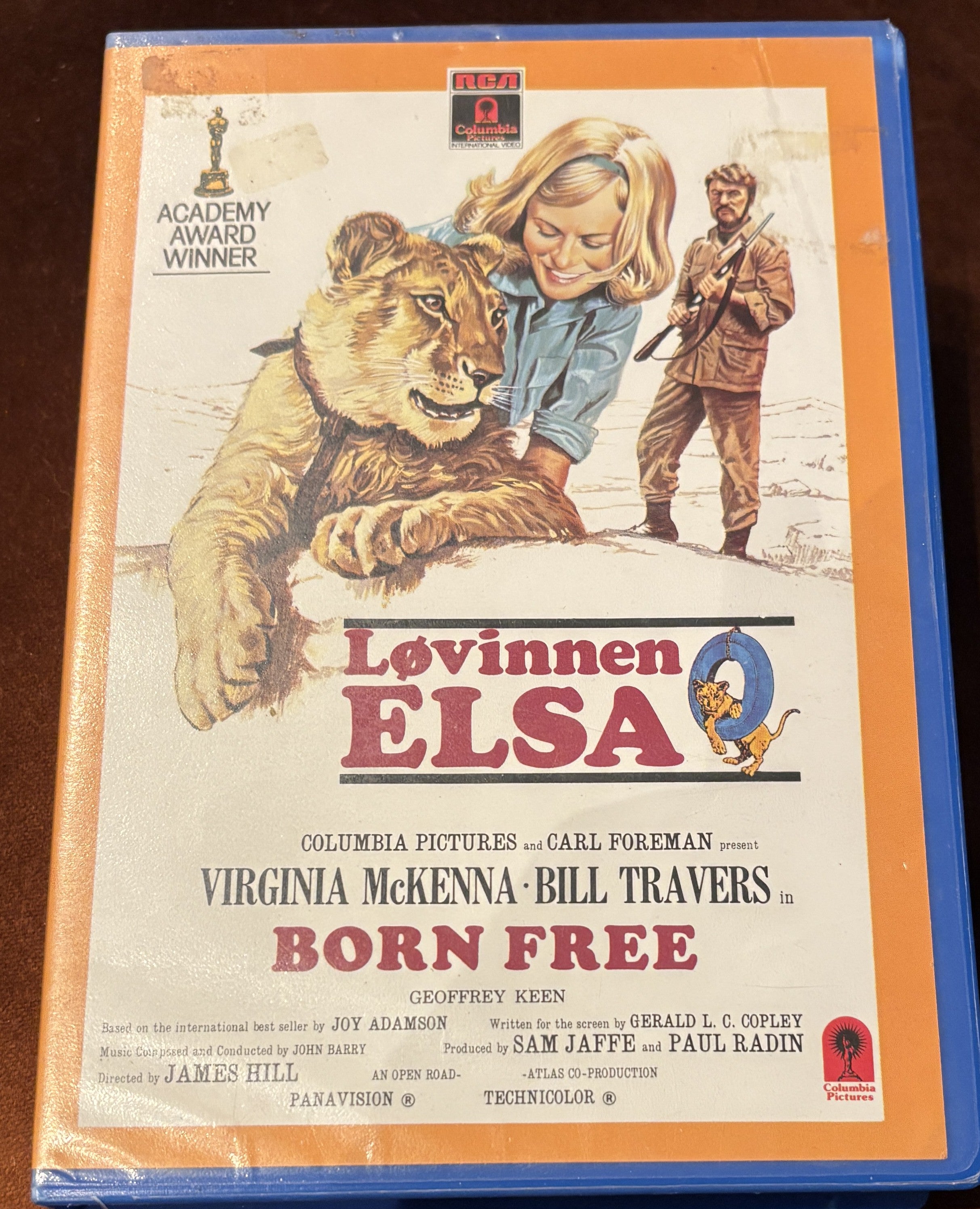 Løvinnen Elsa / Born Free (1966). VHS Big Box.