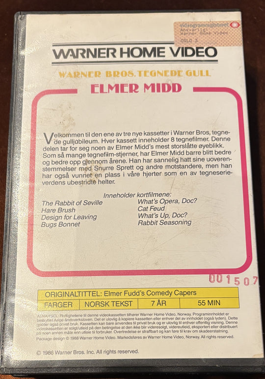 Warner Bros. Tegnede Gulljubileum: Elmer Midd (1985). VHS Big Box.