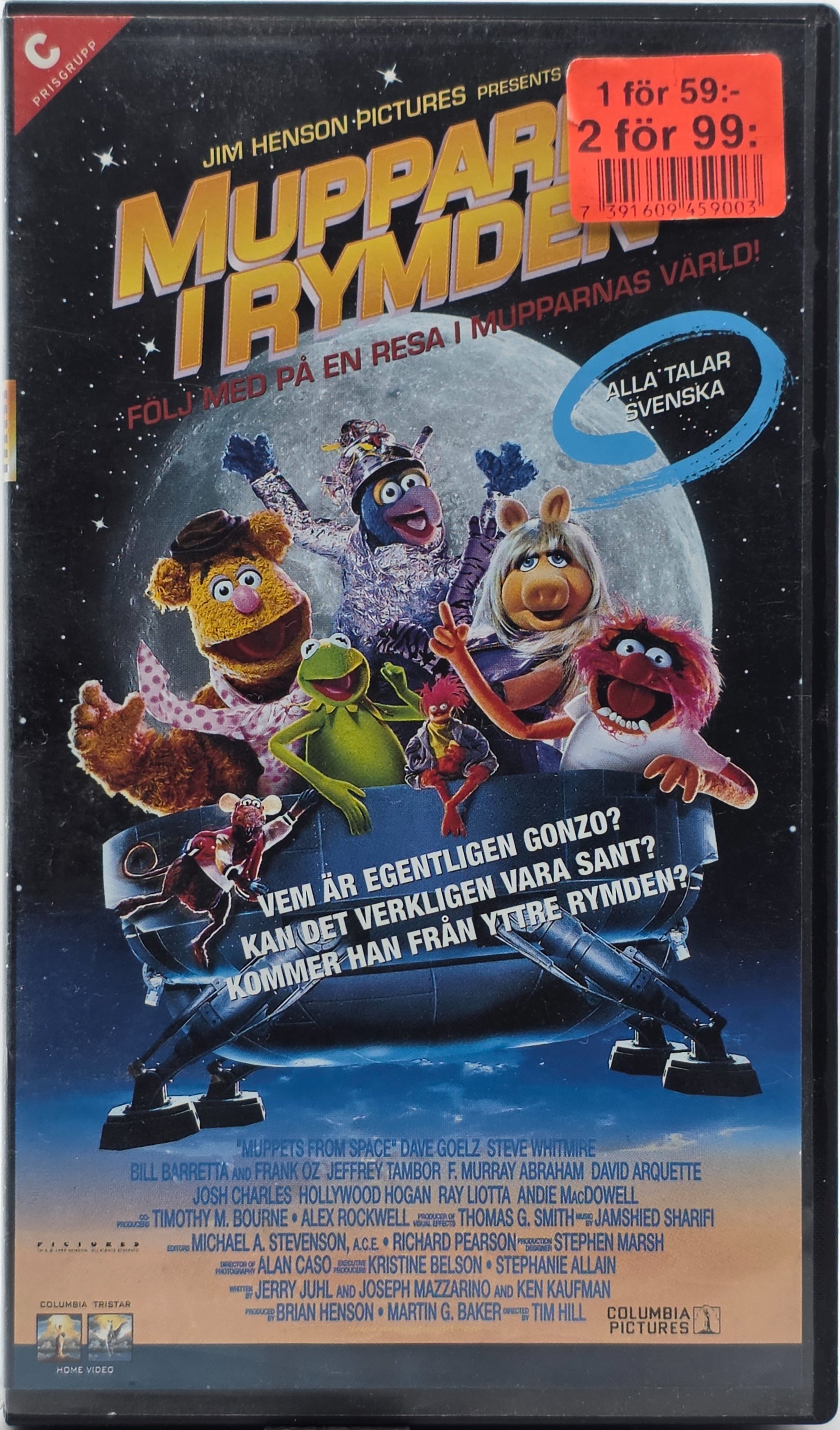 Mupparna i rymden (1999). VHS.