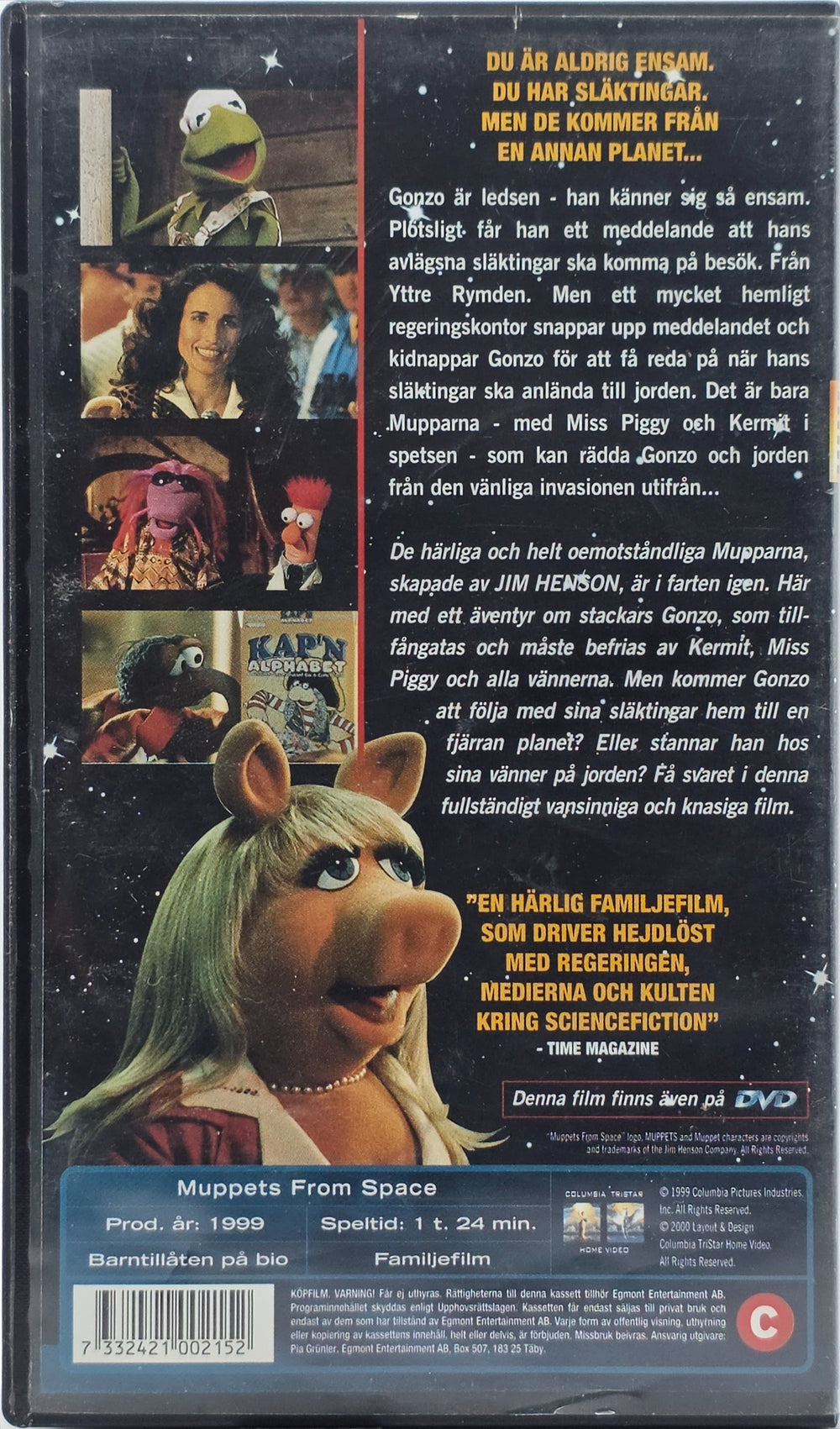 Mupparna i rymden (1999). VHS.