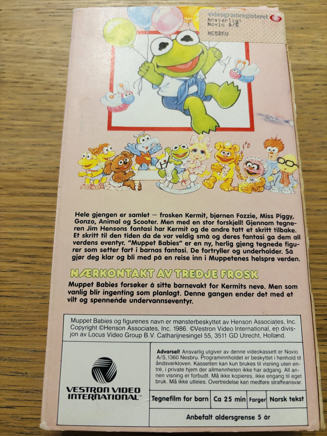 Muppet Babies: Nærkontakt av tredje frosk (1984). VHS slipcase.
