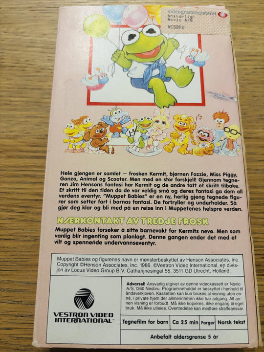 Muppet Babies: Nærkontakt av tredje frosk (1984). VHS slipcase.