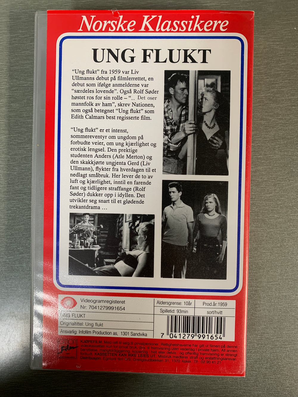 Ung flukt (1959). (Norske klassikere) VHS.