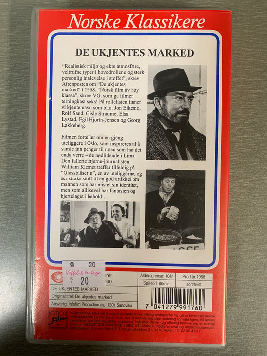 De ukjentes marked (1962). (Norske klassikere). VHS.
