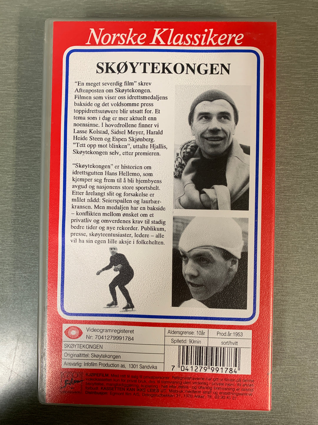 Skøytekongen (1953). (Norske klassikere). VHS.