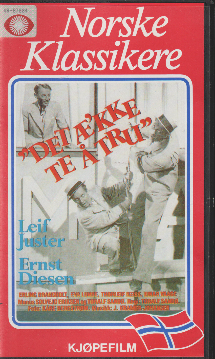 Det æ'kke te å tru (1942). (Norske klassikere). VHS.