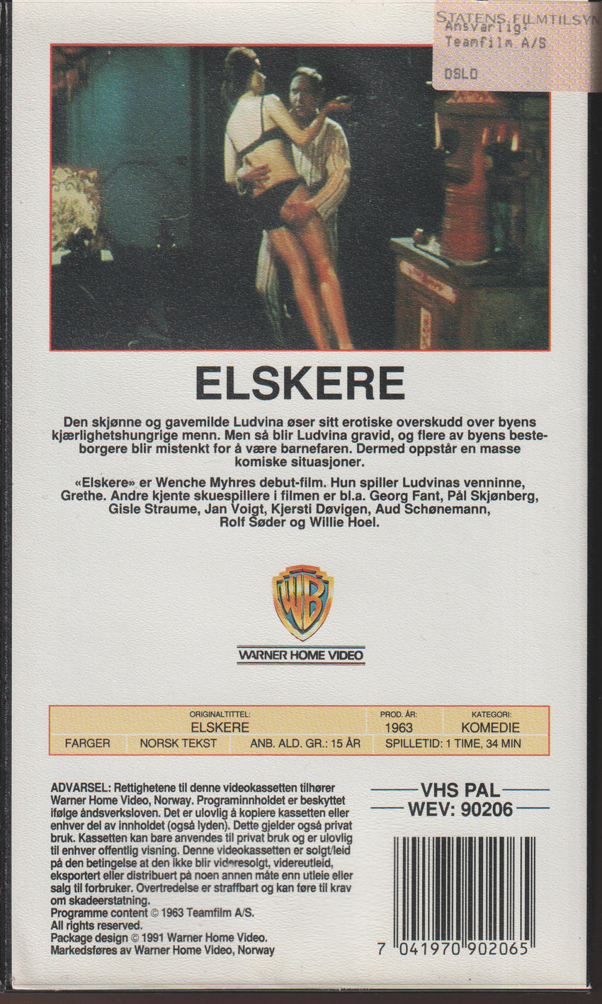 Elskere (1963). VHS.
