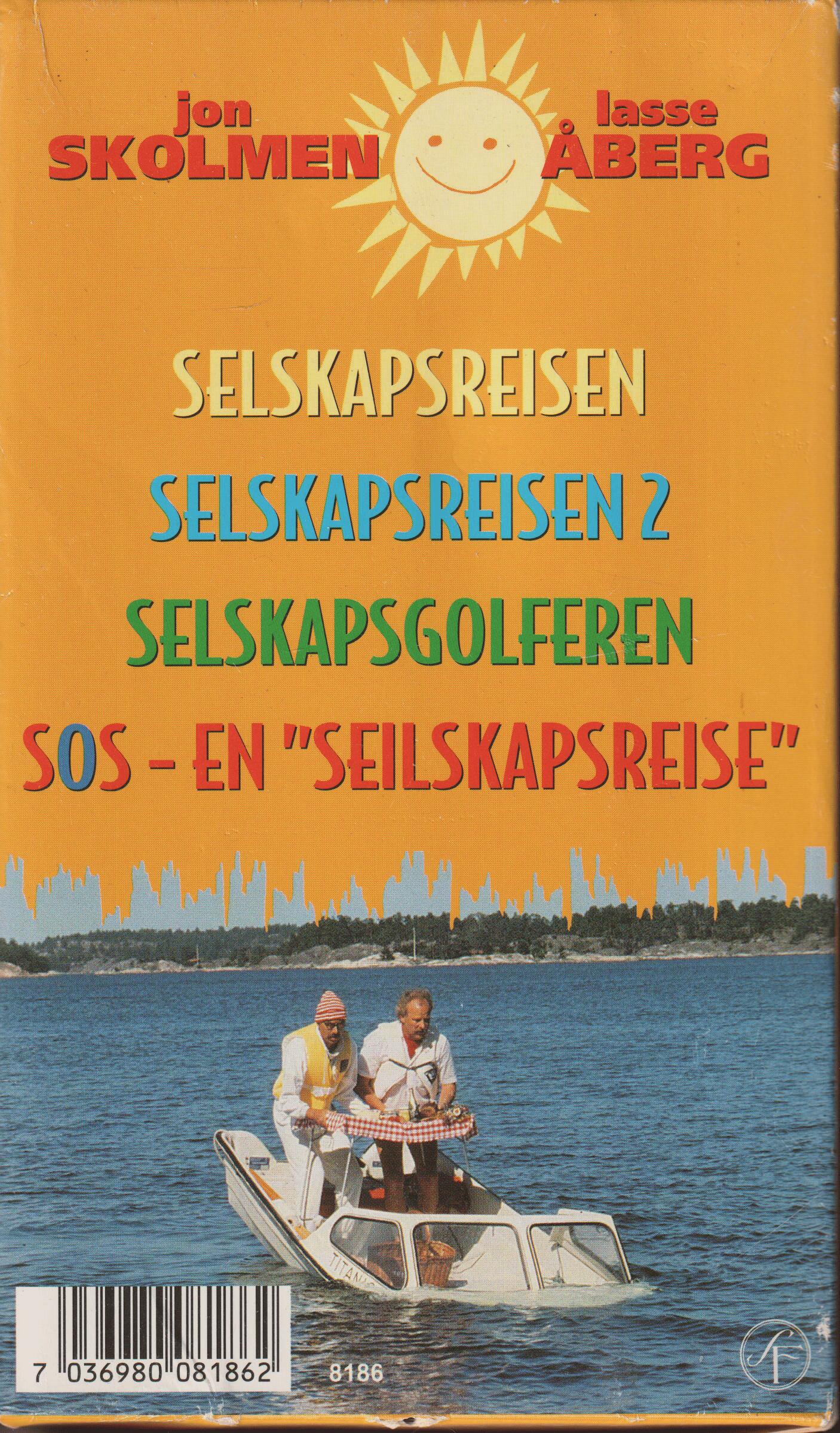 Selskapsreisen 1-4 Samleboks. VHS.