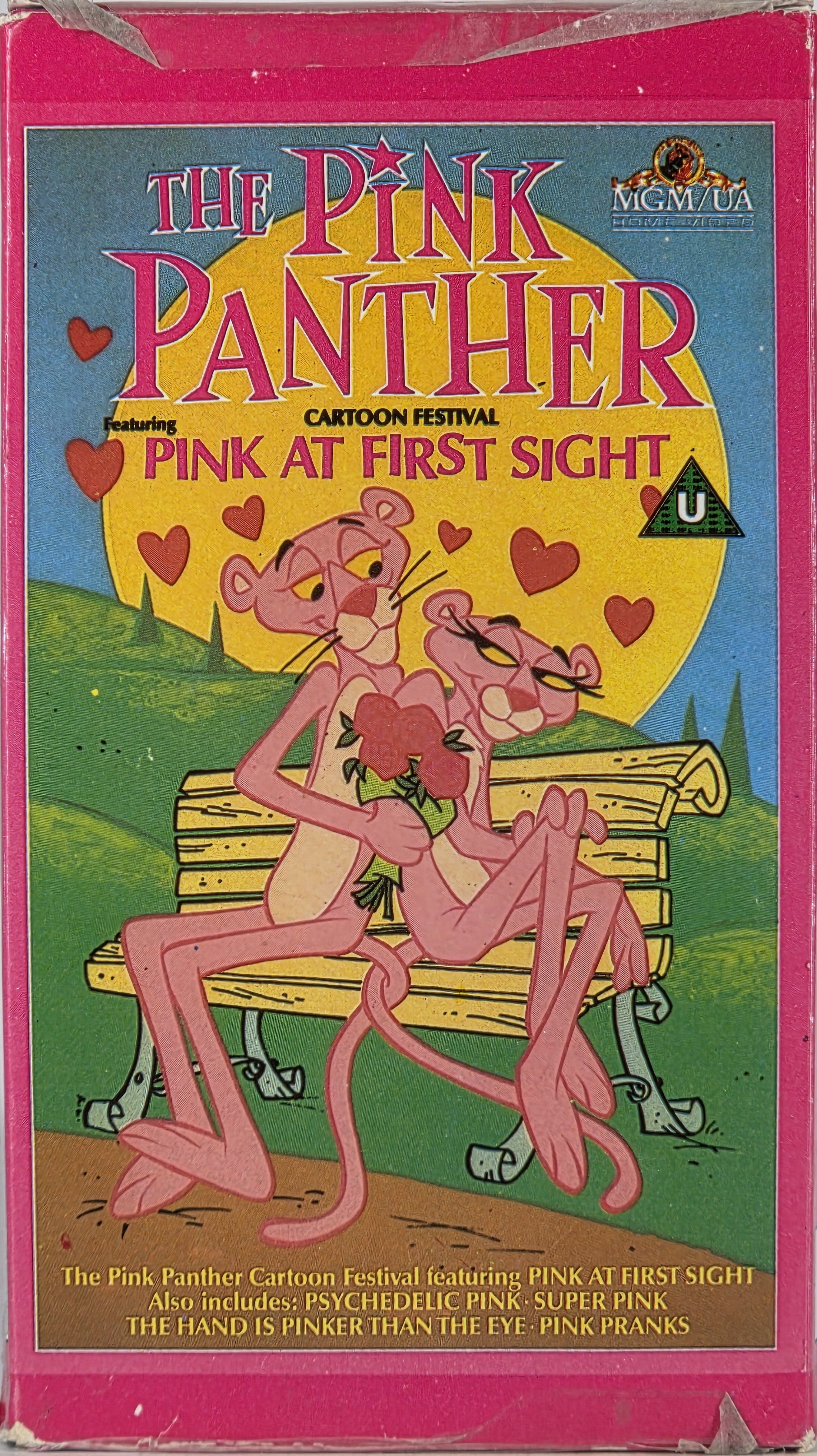 The Pink Panther Cartoon Festival featuring Pink at First Sight (1981). VHS slipcase.