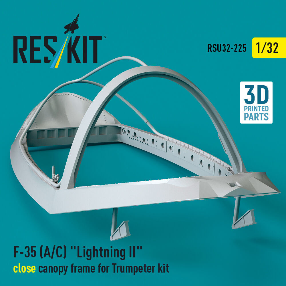F-35 (A/C) Lightning II close canopy frame for Trumpeter kit (3D Printed)