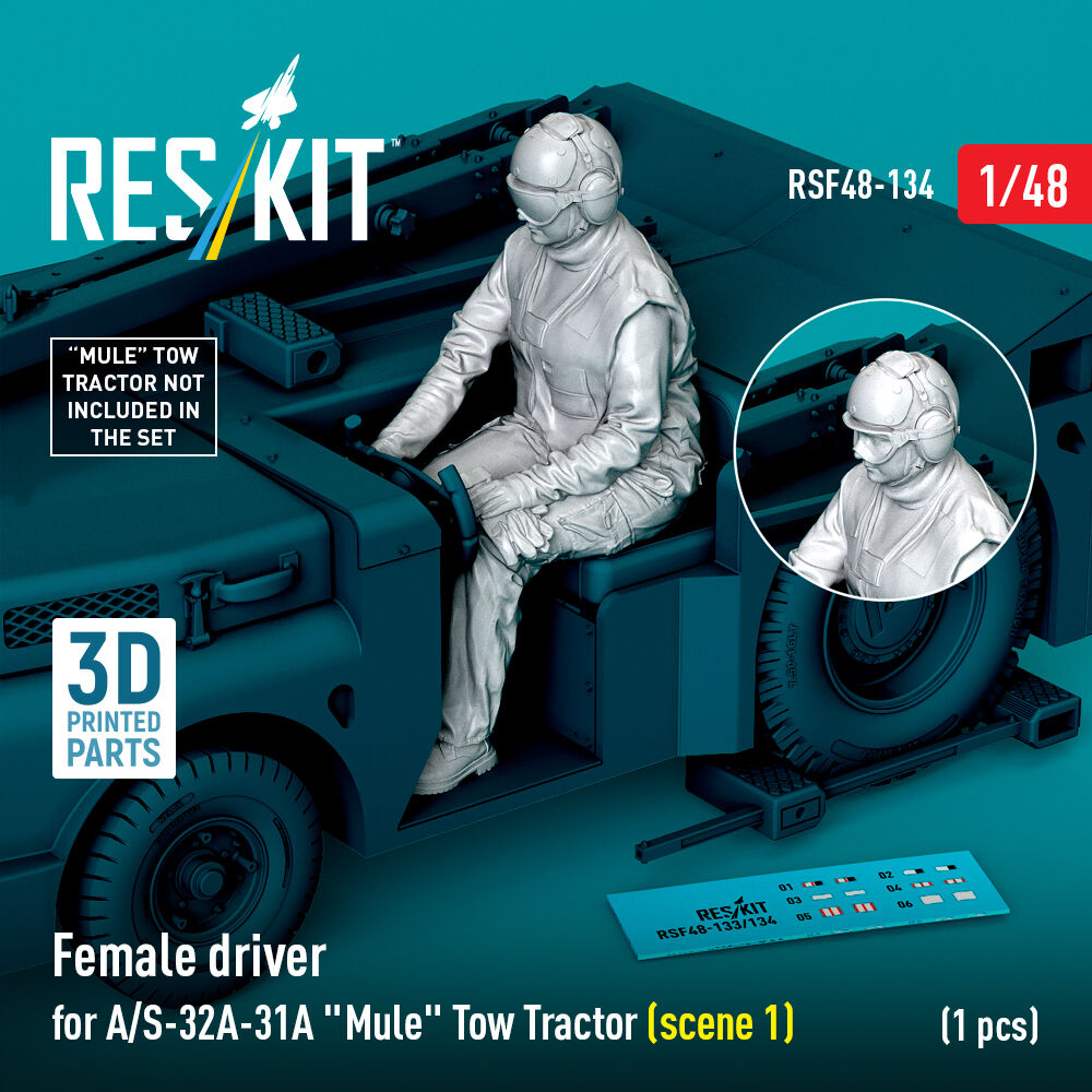 Female driver for A/S-32A-31A Mule Tow Tractor (scene 2) (1 pcs) (3D Printed)