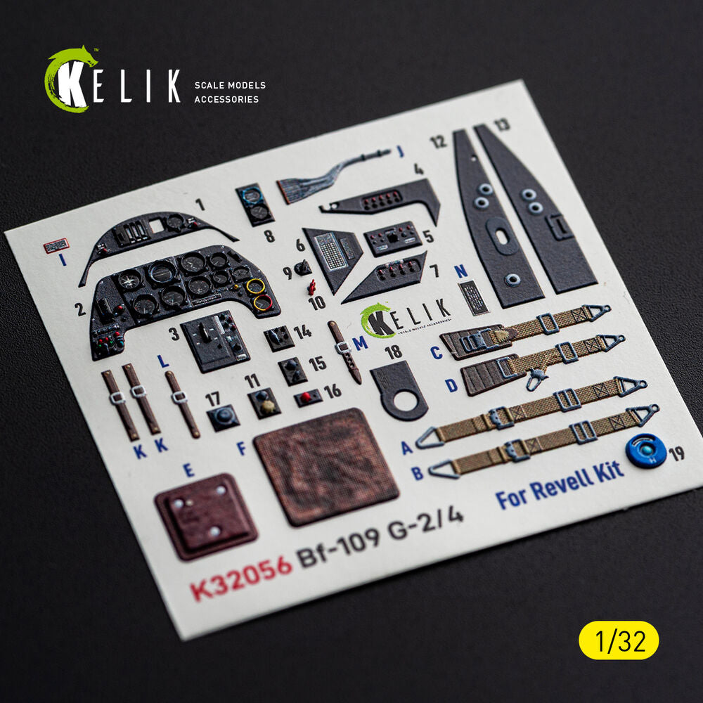 Bf-109 G2/4 - interior 3D decals for Revell