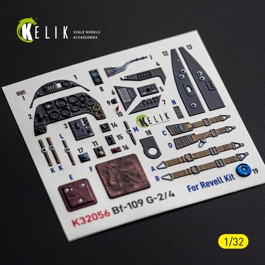 Bf-109 G2/4 - interior 3D decals for Revell