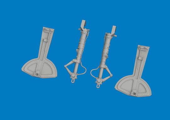 Bf 109G undercarriage legs PRINT for Revell