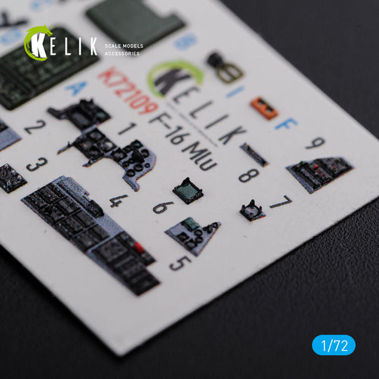 F-16 MLU interior 3D decals for Revell kit