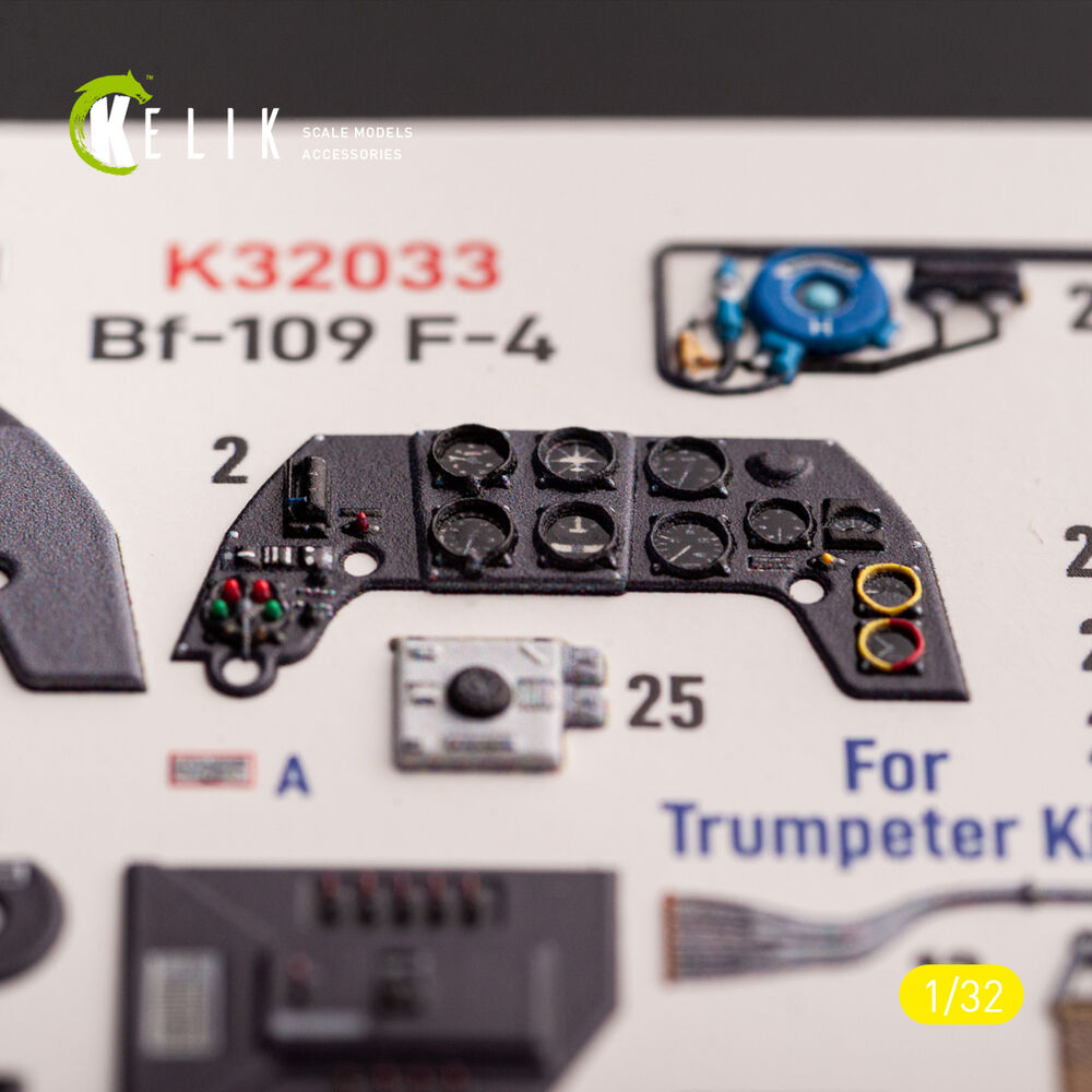 BF-109 F-4 - interior 3D decals for Trumpeter kit