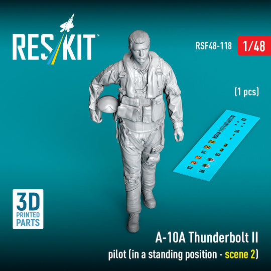 A-10A Thunderbolt II pilot (in a standing position - scene 2) (1 pcs) (3D Printed)