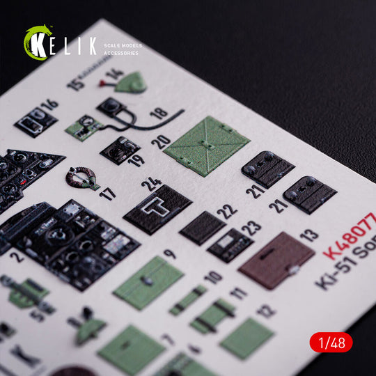 Ki-51 Sonia interior 3D decals for WingsyKits kit
