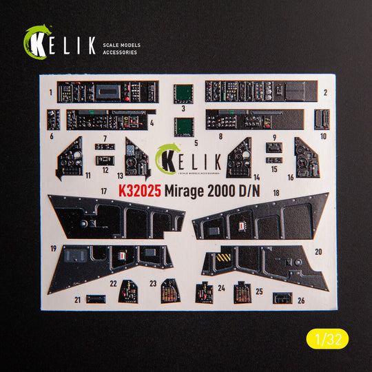 Mirage 2000D/N - interior 3D decals for Kitty Hawk/Zimi models kit