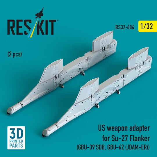 US weapon adapter for Su-27 Flanker (2 pcs) (GBU-39 SDB, GBU-62 (JDAM-ER)) (3D Printed)